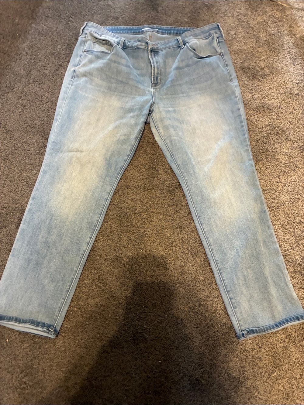 Old Navy Light Blue High-Rise Straight-Leg Jeans